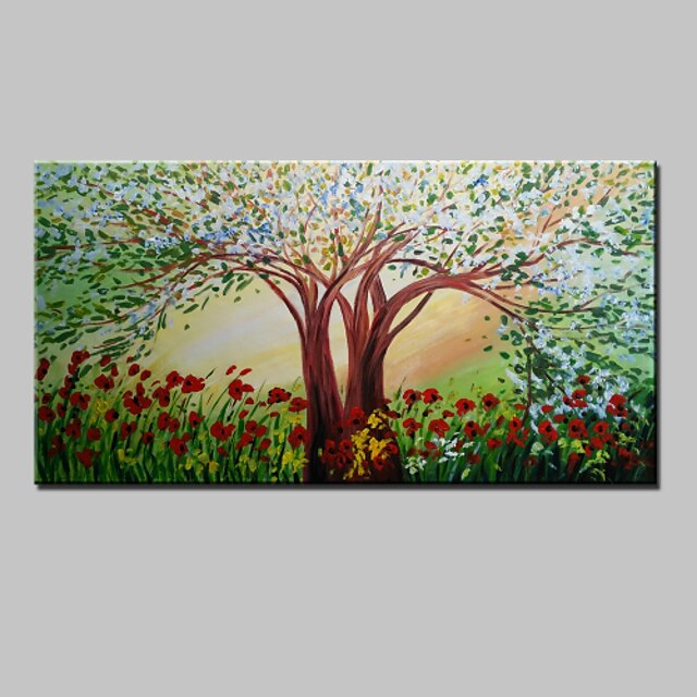  kézzel festett virágos fa absztrakt táj modern olajfestmény vásznon egy panel kész lógni