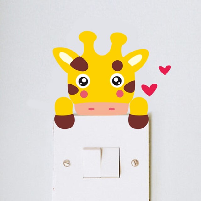  Landscape / Animals / Romance Wall Stickers Animal Wall Stickers Light Switch Stickers, PVC(PolyVinyl Chloride) Home Decoration Wall Decal Wall Decoration / Washable / Removable