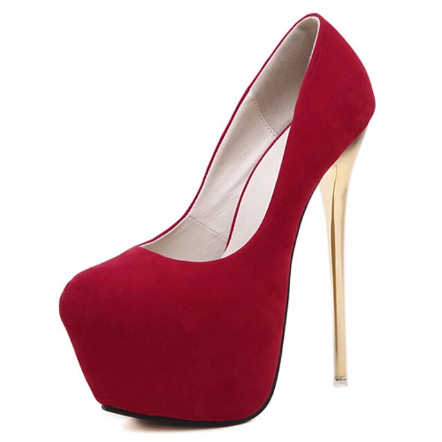  Women's Shoes Fleece Summer / Fall Stiletto Heel / Platform Black / Red / Party & Evening / Dress / Party & Evening