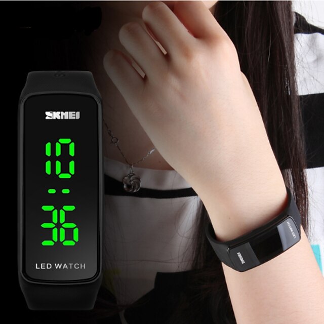  SKMEI Mulheres Relógio Esportivo Relógio de Moda Digital Digital Calendário LED / Silicone