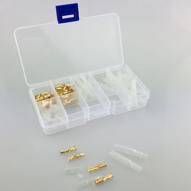 Iztoss 40pcs Brass Box Kit 3.5mm Connector Bullet Terminal Block