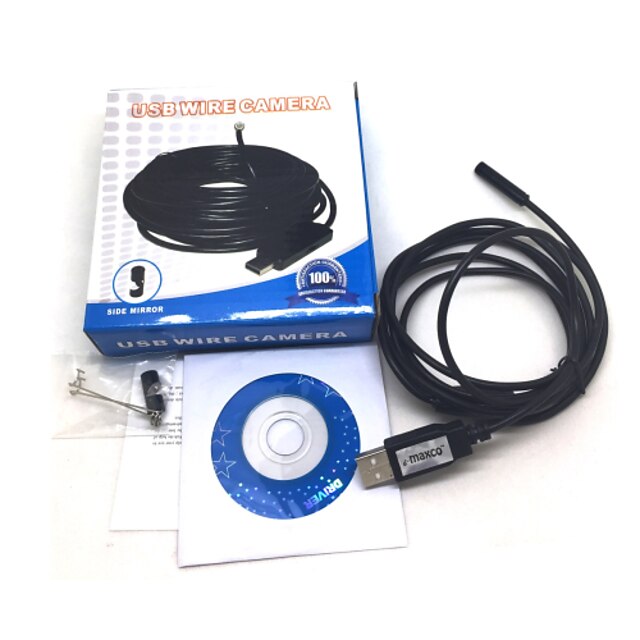  2M Waterproof USB 2.0 CMOS 7mm Lens 6-LED Snake HD Camera Endoscope