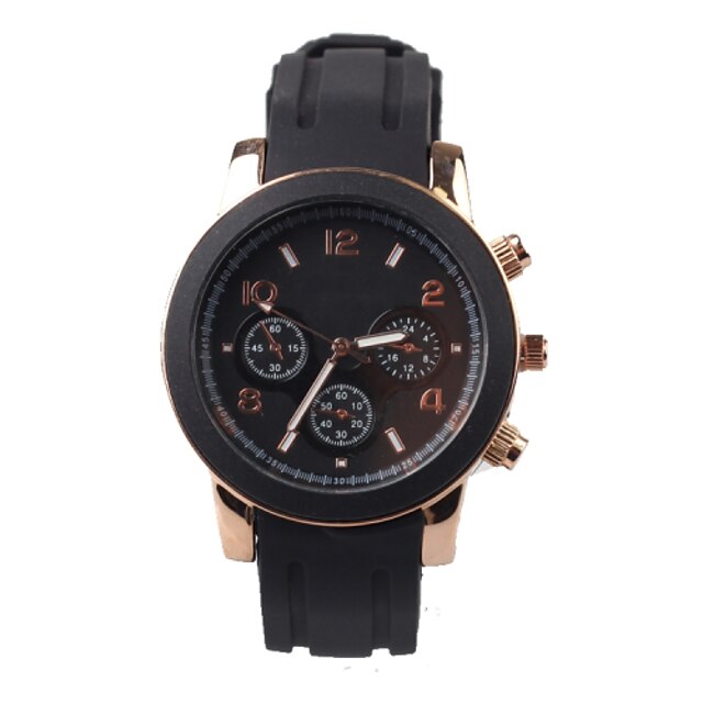  Men's Wrist Watch Quartz Silicone Black 30 m Water Resistant / Waterproof Analog Black