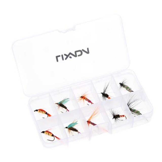  10 pcs Fishing Lures Flies Floating Bass Trout Pike Fly Fishing PVC(PolyVinyl Chloride)
