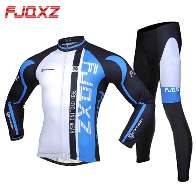  FJQXZ Cycling Jersey with Tights Men's Long Sleeves Bike Sleeves Clothing Suits Thermal / Warm Quick Dry Windproof Ultraviolet Resistant