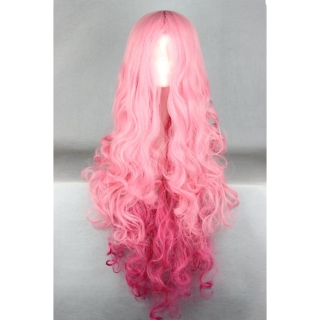  Lolita Wigs Sweet Lolita Dress Pink Lolita Lolita Wig 40 inch Cosplay Wigs Solid Colored Wig Halloween Wigs