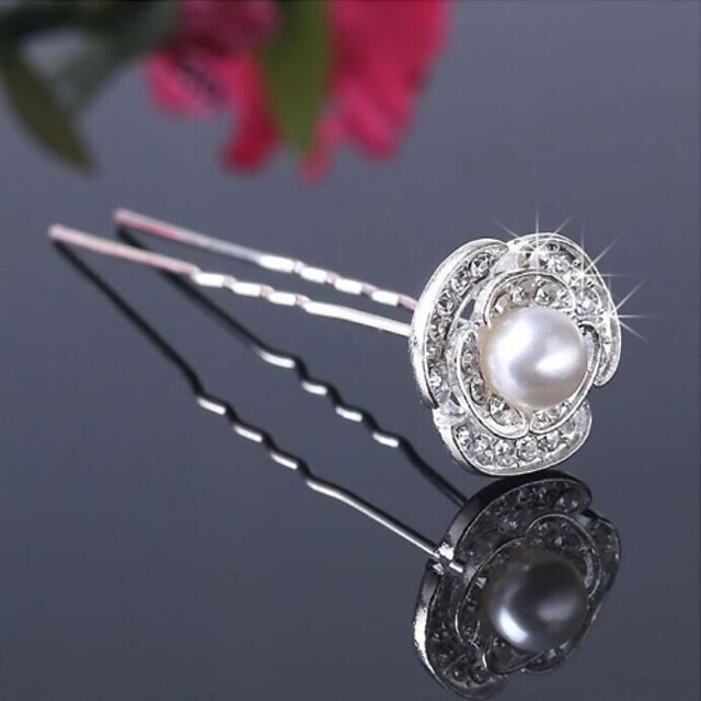  Beautiful Alloy/Imitation Pearls Hairpins (Set of 3)