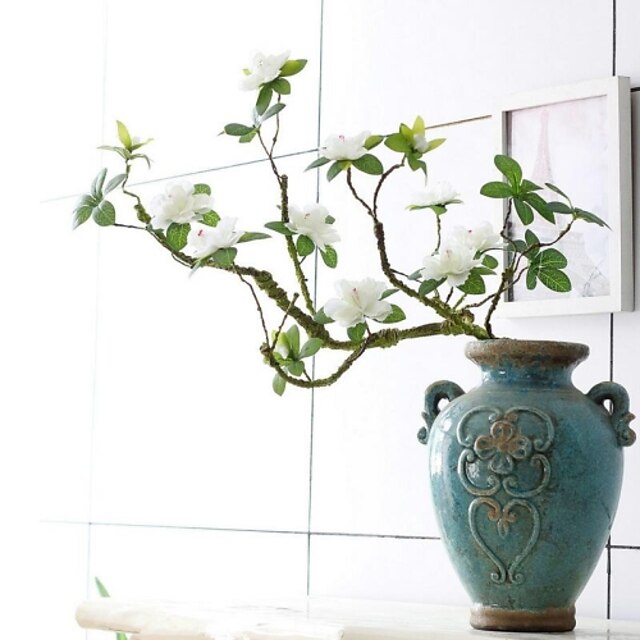  Kunstige blomster 1 Gren Europeisk Stil Azalea Bordblomst