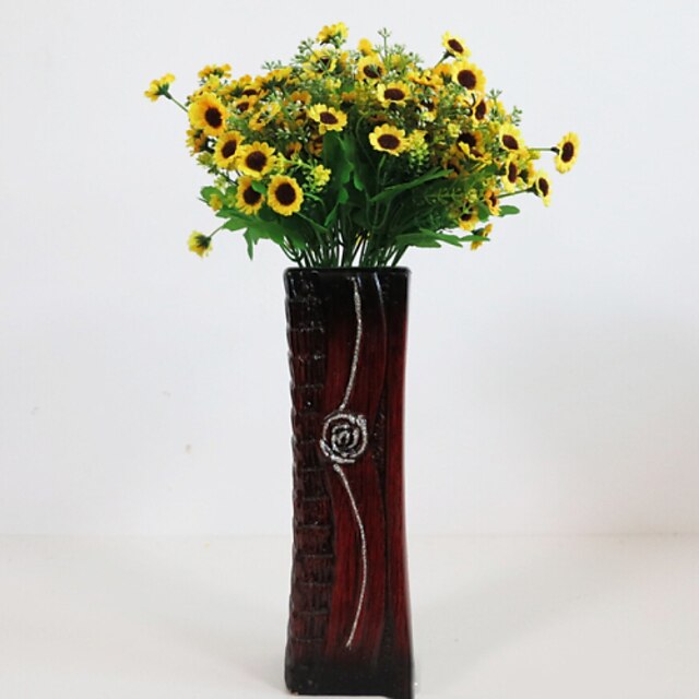  Artificial Flowers 1 Branch Pastoral Style Daisies Tabletop Flower