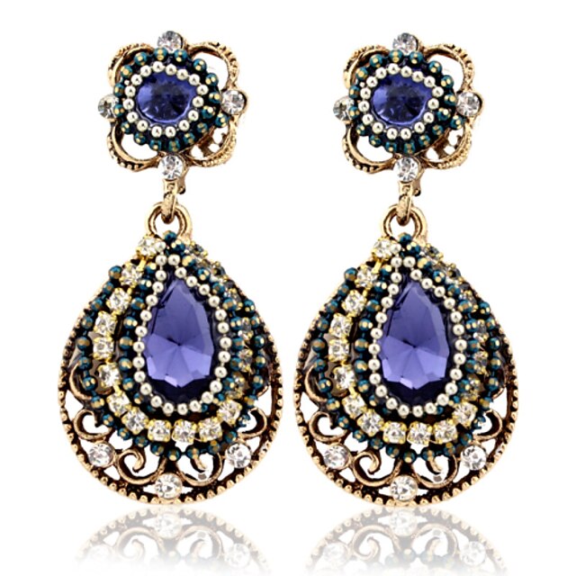  Women's Drop Earrings Hoop Earrings Personalized Synthetic Gemstones Zircon Alloy Jewelry For Wedding Party Casual