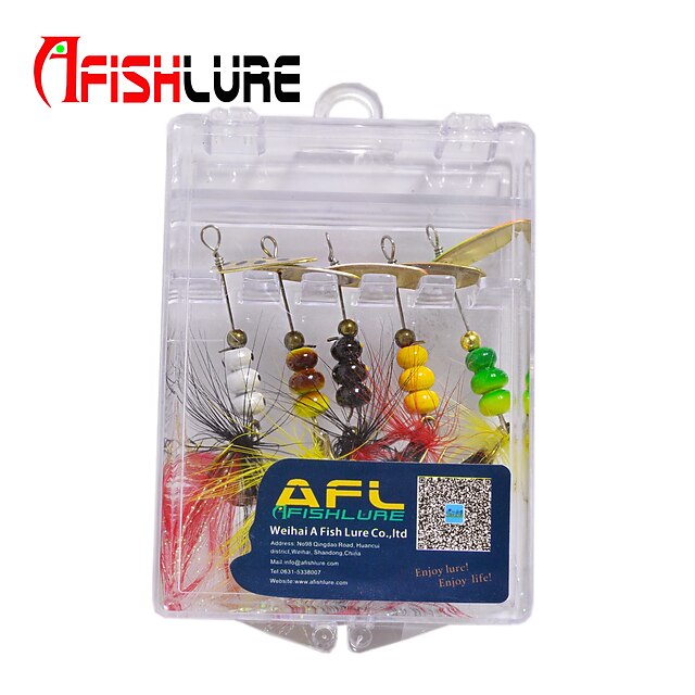  Afishlure Metal Bait Jigs Spinner Baits Spoons Trolling Lure 6g/1/4oz 70mm/2-3/4