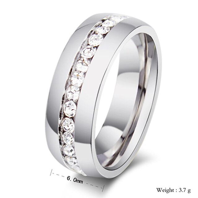  Široké prsteny Ocel imitace Diamond Módní Barva obrazovky Šperky Párty 1ks