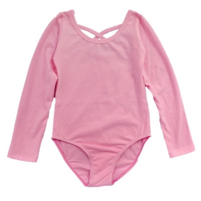  Ballet Leotards Children's Training Cotton Criss-Cross 1 Piece Long Sleeve Leotard