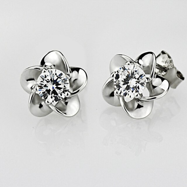  Women's Silver Purple Crystal Stud Earrings Drop Earrings Silver Earrings Jewelry Purple / Silver For 1pc