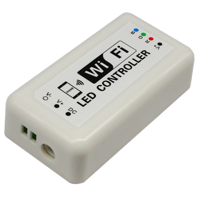  hkv® ledet controller trådløs wifi rgb kontroller inngang 12-24v for rgb led stripe