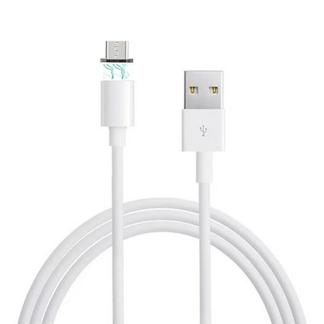  Micro USB 2.0 / USB 2.0 Kabel 1m-1.99m / 3ft-6ft Magnetisk Silikon / PVC USB-kabeladapter Til Samsung / Huawei / LG