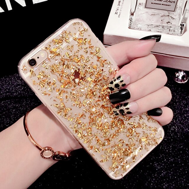  hoesje Voor Apple iPhone X / iPhone 8 Plus / iPhone 8 Transparant Achterkant Glitterglans Zacht TPU