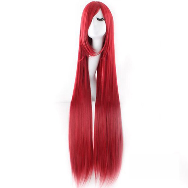  Cosplay Costume Wig Synthetic Wig Cosplay Wig Straight Straight Wig Very Long Red Synthetic Hair Women's Red