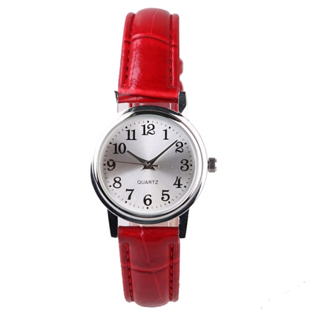  Women's Wrist Watch Quartz Quilted PU Leather Red Water Resistant / Waterproof Analog Ladies Elegant Fashion One Year Battery Life / Tianqiu 377