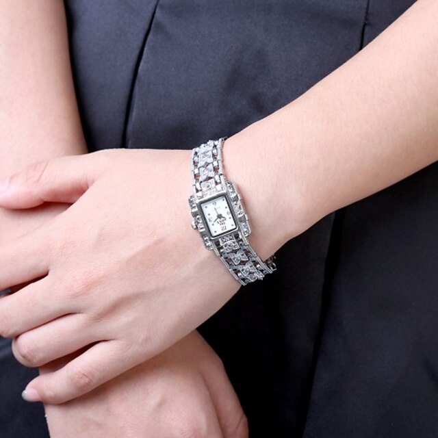  Women's Wrist Watch Quartz Black / White Hot Sale Analog-Digital Charm Fashion - White Black / Stainless Steel