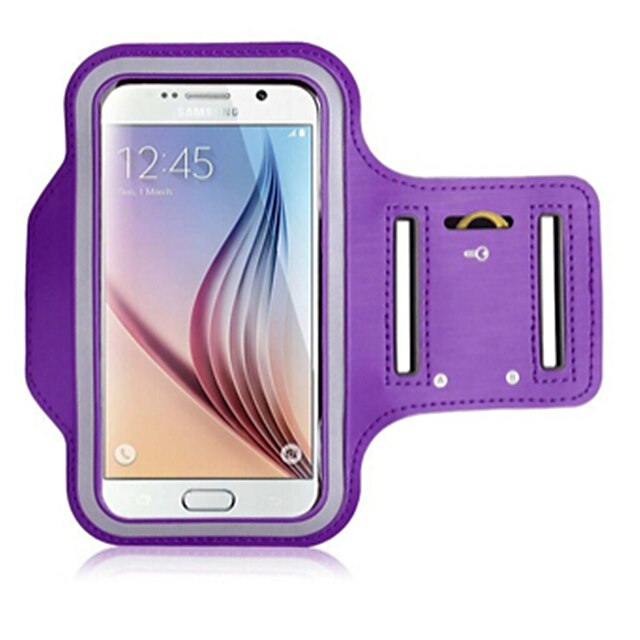  Case For Universal S6 edge / S6 / S5 with Windows / Armband Armband Solid Colored Soft Textile