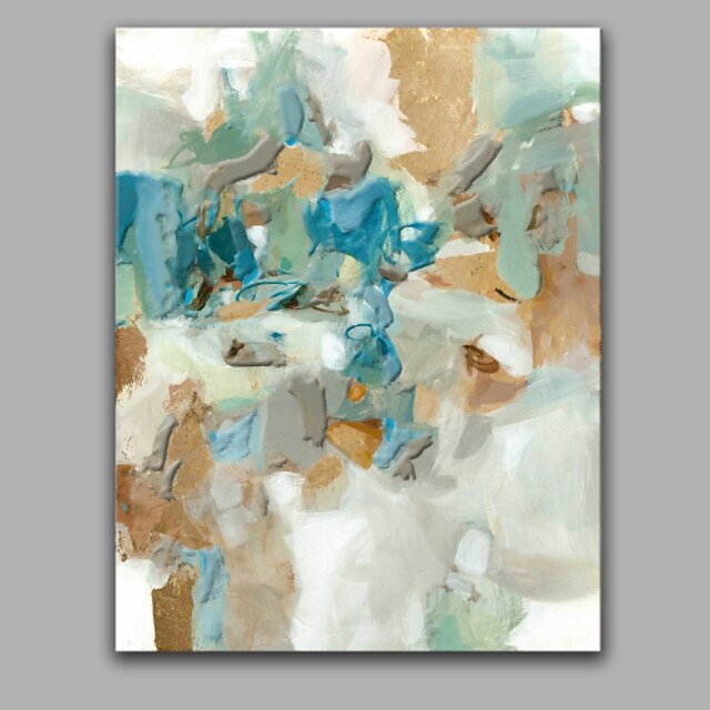  Hang-Painted öljymaalaus Maalattu - Abstrakti Moderni Kehyksellä / Venytetty kangas