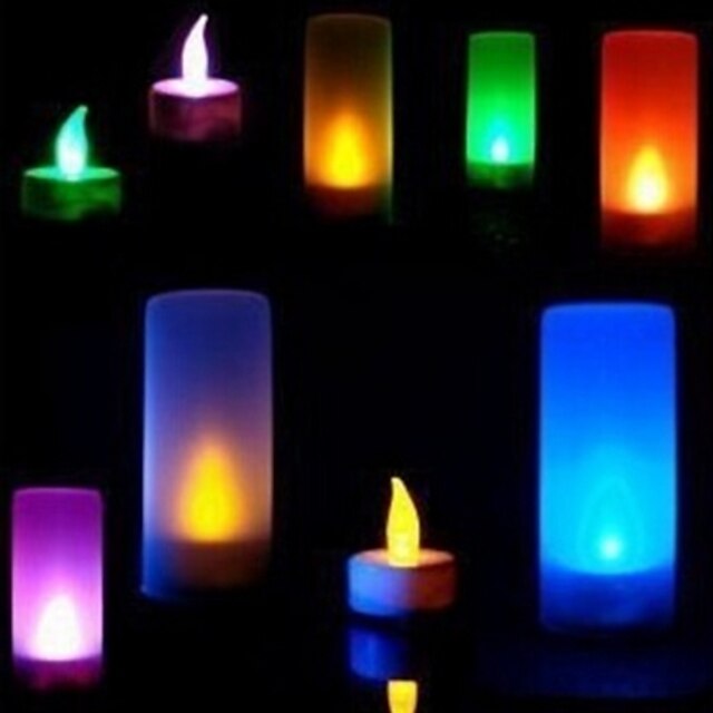  Voice Control 7 Colors Change Battery Operated LED Candle Light