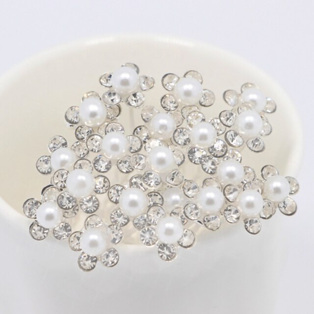  Pearl Hair Pin with 1 Piece Wedding / Special Occasion / Casual Headpiece