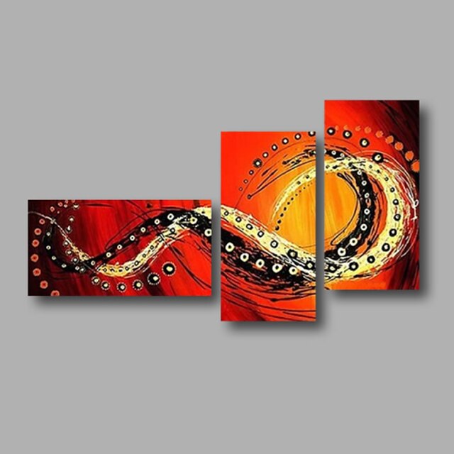  Oil Painting Hand Painted - Abstract Modern Canvas Three Panels