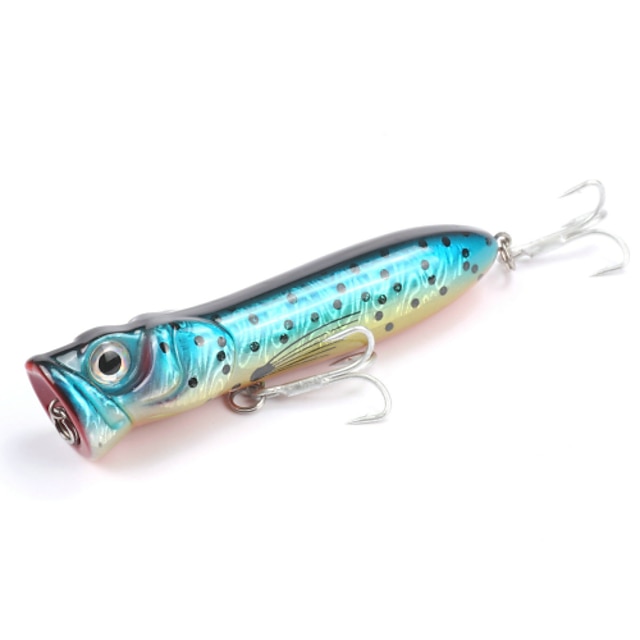  Mizugiwa Bass Pike Fishing Lure Hard Bait Walleye Crappie Tackle Top Water Surface 30g 110mm Blue Color