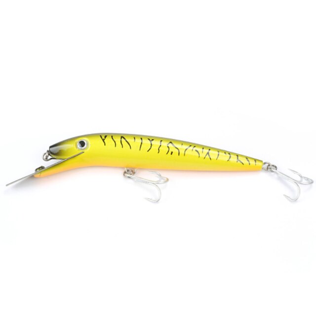  Mizugiwa Big Game Trolling Fishing Lure Deep Dive Bait Pike Lure Stainless Steel Lip 20cm 50g Color Yellow-Black