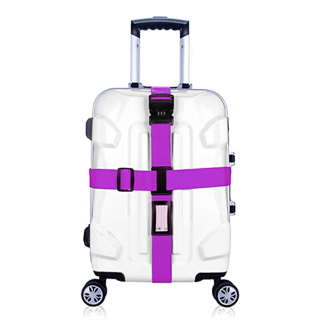  旅行かばん用ベルト 番号錠 調整可能 バッグ用小物 耐久 １枚 虹色 ブラック パープル 旅行アクセサリー