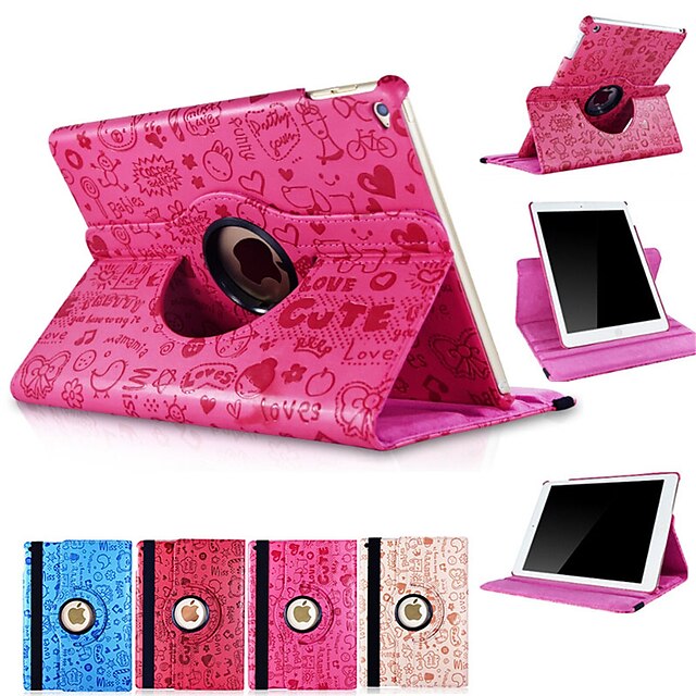  Case For Apple iPad Mini 4 360° Rotation / with Stand / Auto Sleep / Wake Full Body Cases Tile PU Leather