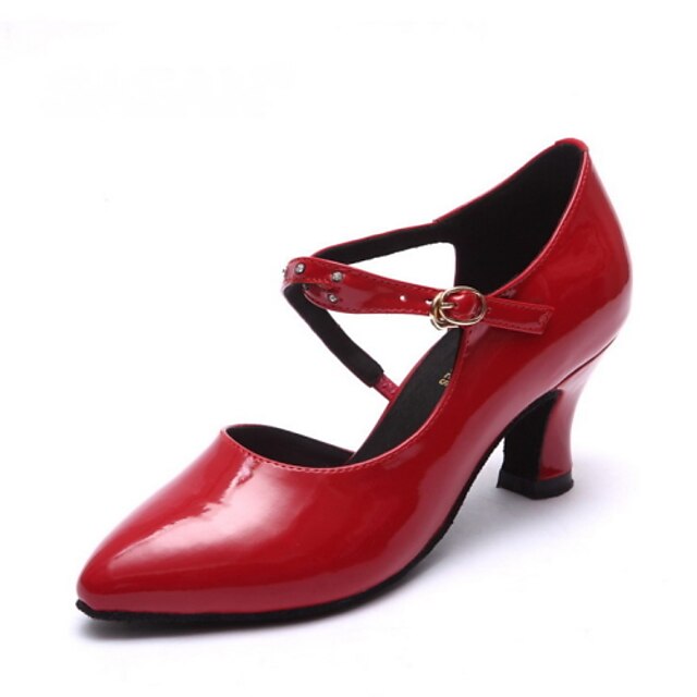  Sapatos de Dança(Preto Vermelho) -Feminino-Não Personalizável-Moderna