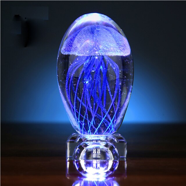  Valentine'S Day Jellyfish Glow Ball Crystal Small Night Light Music Box Creative Gift Led Light Lamp