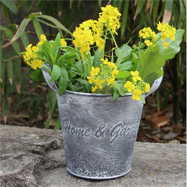  Garden Decorative Flower Pot Creative Home Furnishing Landing Retro Do Old Tin Ornaments