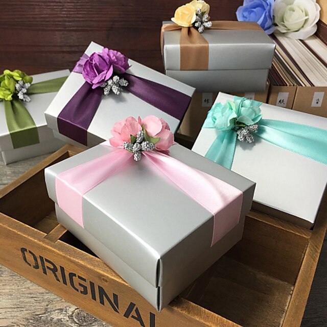  6 Piece/Set Favor Holder-Cuboid Card Paper Gift Boxes Non-personalised