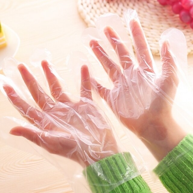  100Pcs Disposable Gloves PE Gloves Edible Film Gloves Medical Gloves