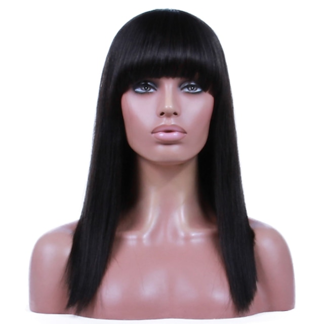  2016 premier new affordable natural looking lace front wigs long bob with bang lace wigs for black women