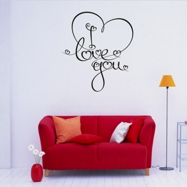  DIY Wall Stickers Wall Decals, I Love You PVC Wall Stickers