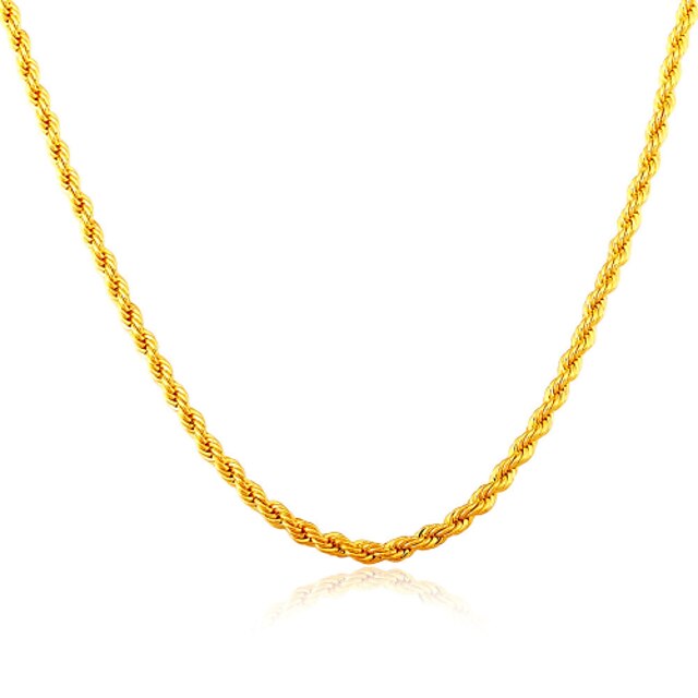  Men's Women's Gold Plated Chain Necklace - Fashion Gold Silver / Gray Necklace For Wedding Party Daily Casual