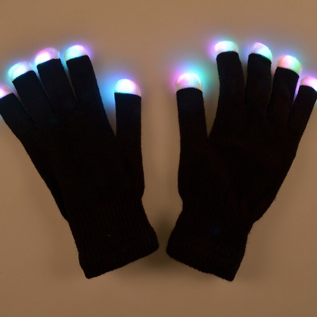  Valentine'S Day Gift Creative The Glow Gloves Costumes Colorful Light Makeup Glove Prop Performance Lamp Light Led