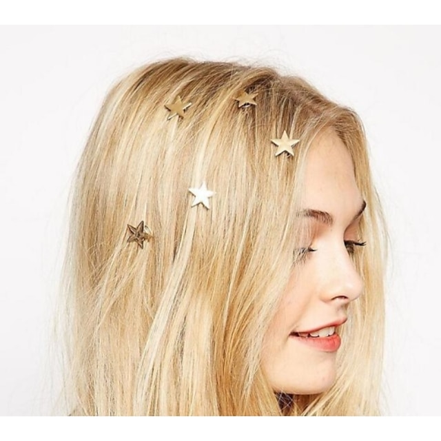  Women's Spiral hairpin For Casual Daily Flower Alloy Golden