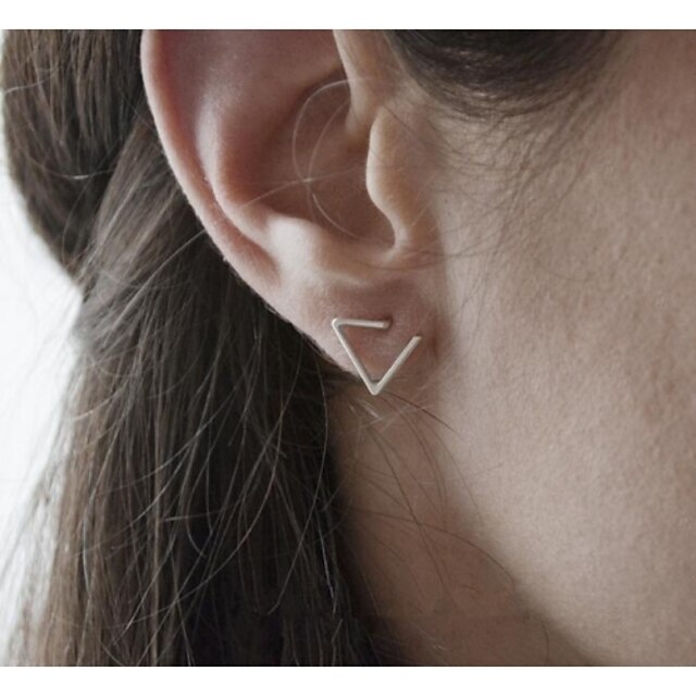  Női Beszúrós fülbevalók hölgyek minimalista stílusú Divat Fülbevaló Ékszerek Aranyozott / Fekete / Ezüst Kompatibilitás Parti Napi Hétköznapi 2pcs