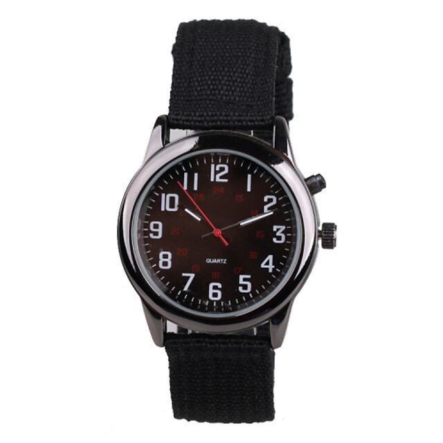  Hombre Mujer Unisex Reloj de Pulsera Cuarzo Resistente al Agua Tejido Banda Negro Marca