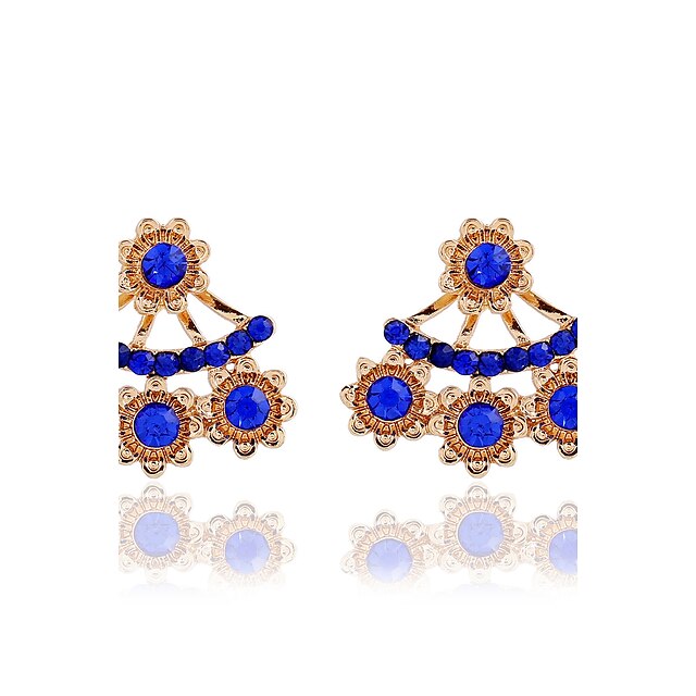  Women's Crystal Drop Earrings - Pearl, Resin, Rhinestone European, Fashion White / Blue / Light Blue For / 18K Gold / Imitation Diamond / Austria Crystal