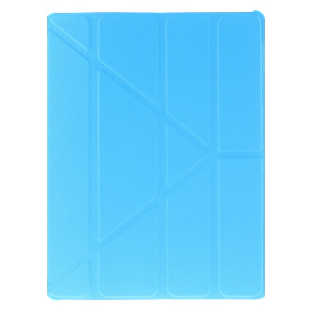  Capinha Para Apple Com Suporte / Origami Capa Proteção Completa Sólido PU Leather para iPad 4/3/2 / iPad (2017)