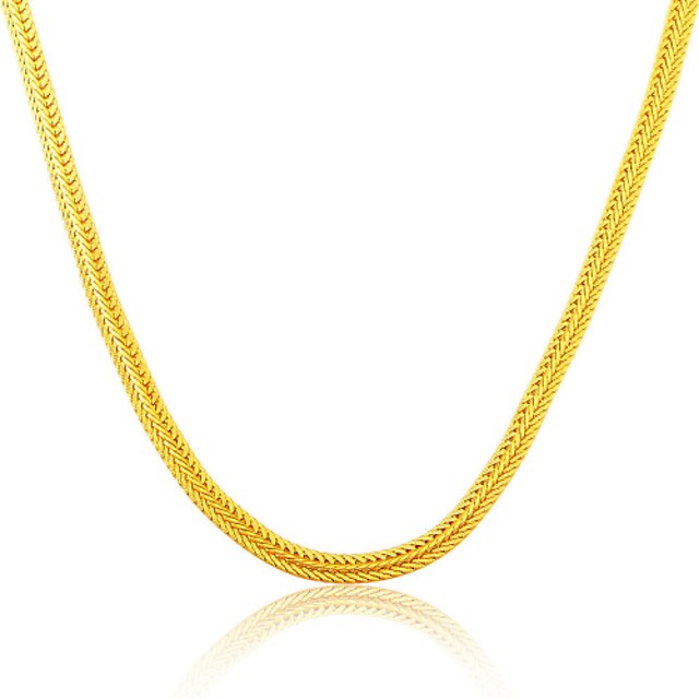  Men's Chain Necklace - Gold Plated Gold, Silver / Gray Necklace Jewelry For Christmas Gifts, Wedding, Party