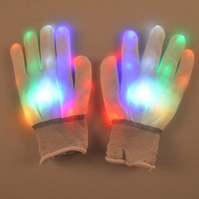  Valentine'S Day Gift Creative Colorful Flash Gloves Palm Luminous Street Dance Props Lamp Light Led