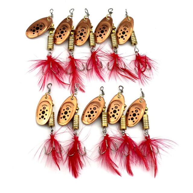  10 pcs Fishing Lures Buzzbait & Spinnerbait Sinking Bass Trout Pike Lure Fishing Metal